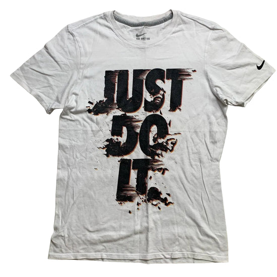 Nike Just Do It White and Black T Shirt (S)