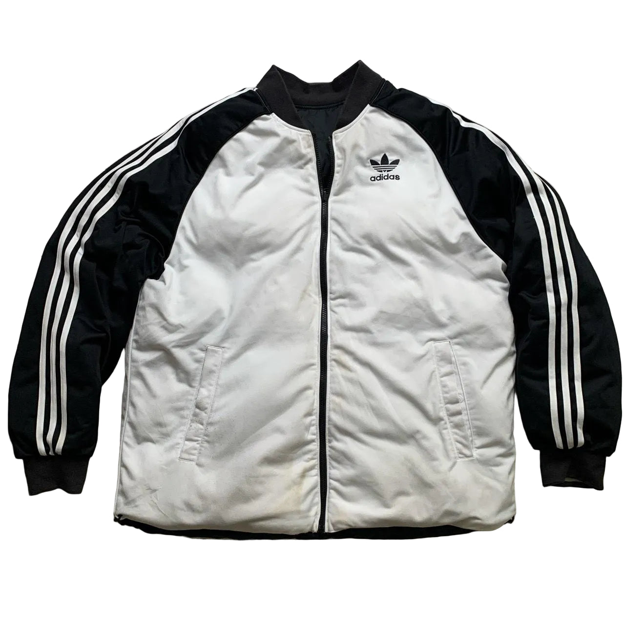 Adidas Bomber Puffer Bubble Reversible Coat (XL)