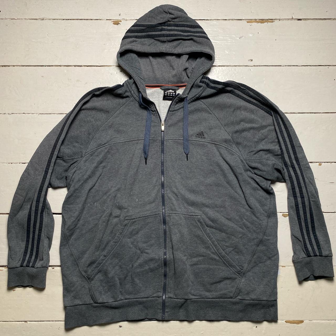 Adidas Performance Essentials Grey and Black Hoodie