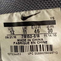 Nike Air Force 1 Black Grey and White (UK 11)