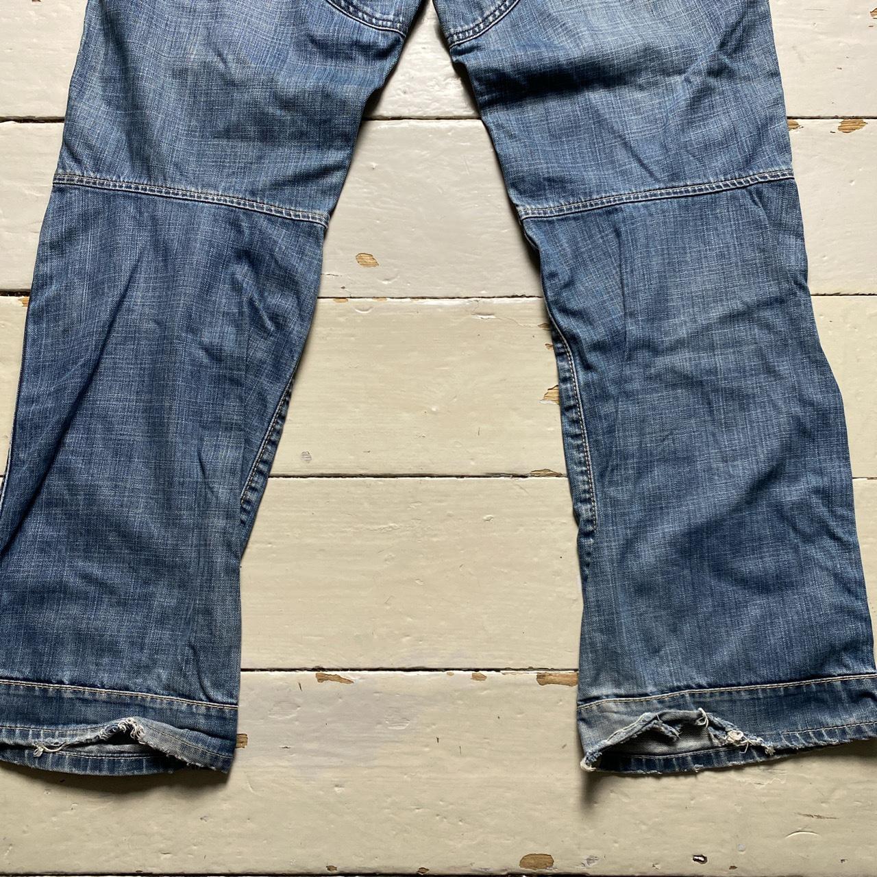 G Star Elwood 5620 Light Blue Stonewash Baggy Cargo Jeans