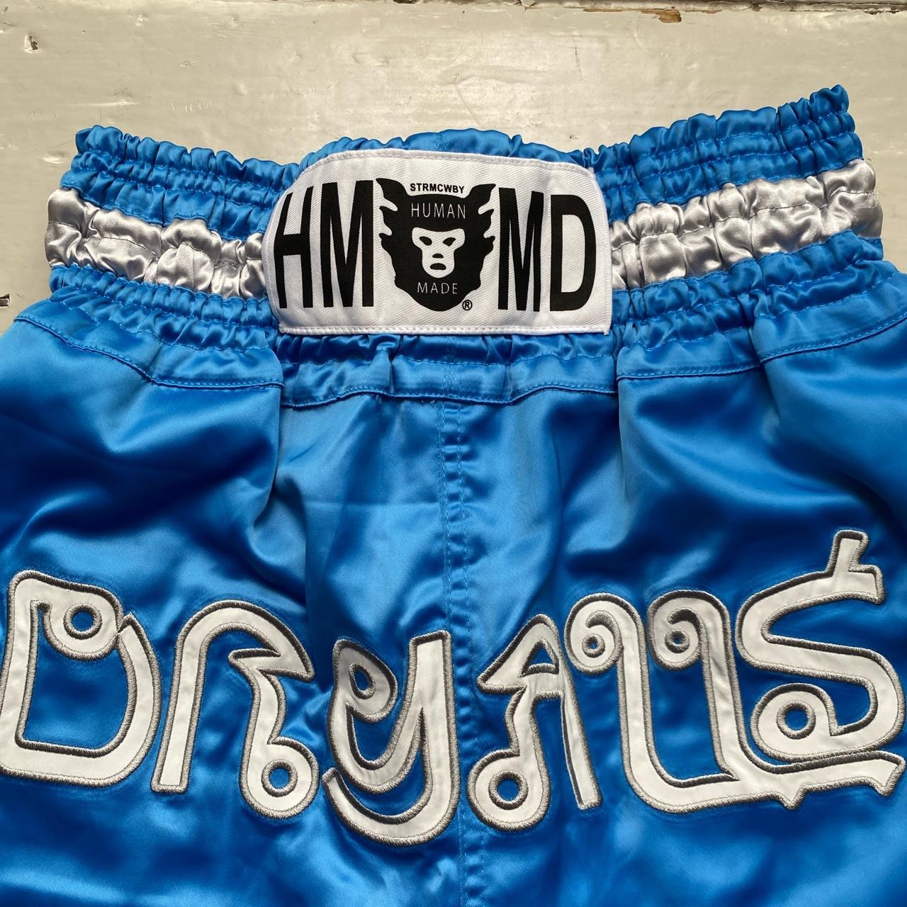 Human Made Muay Thai Blue and Silver Boxing Shorts