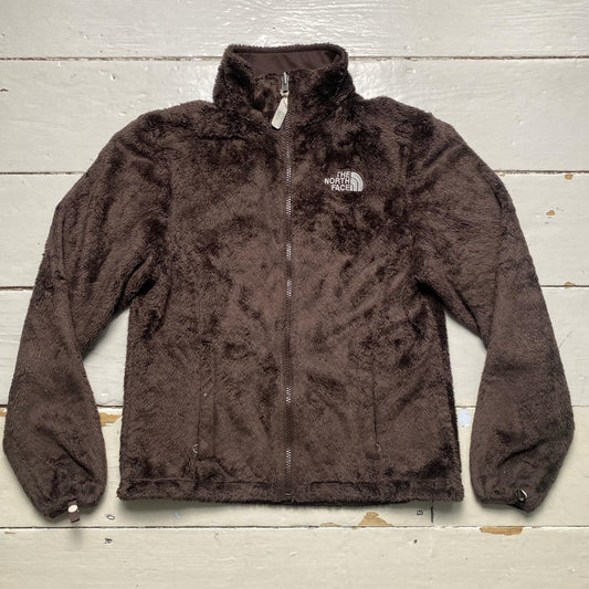 The North Face Brown Teddy Fur Zip Jumper