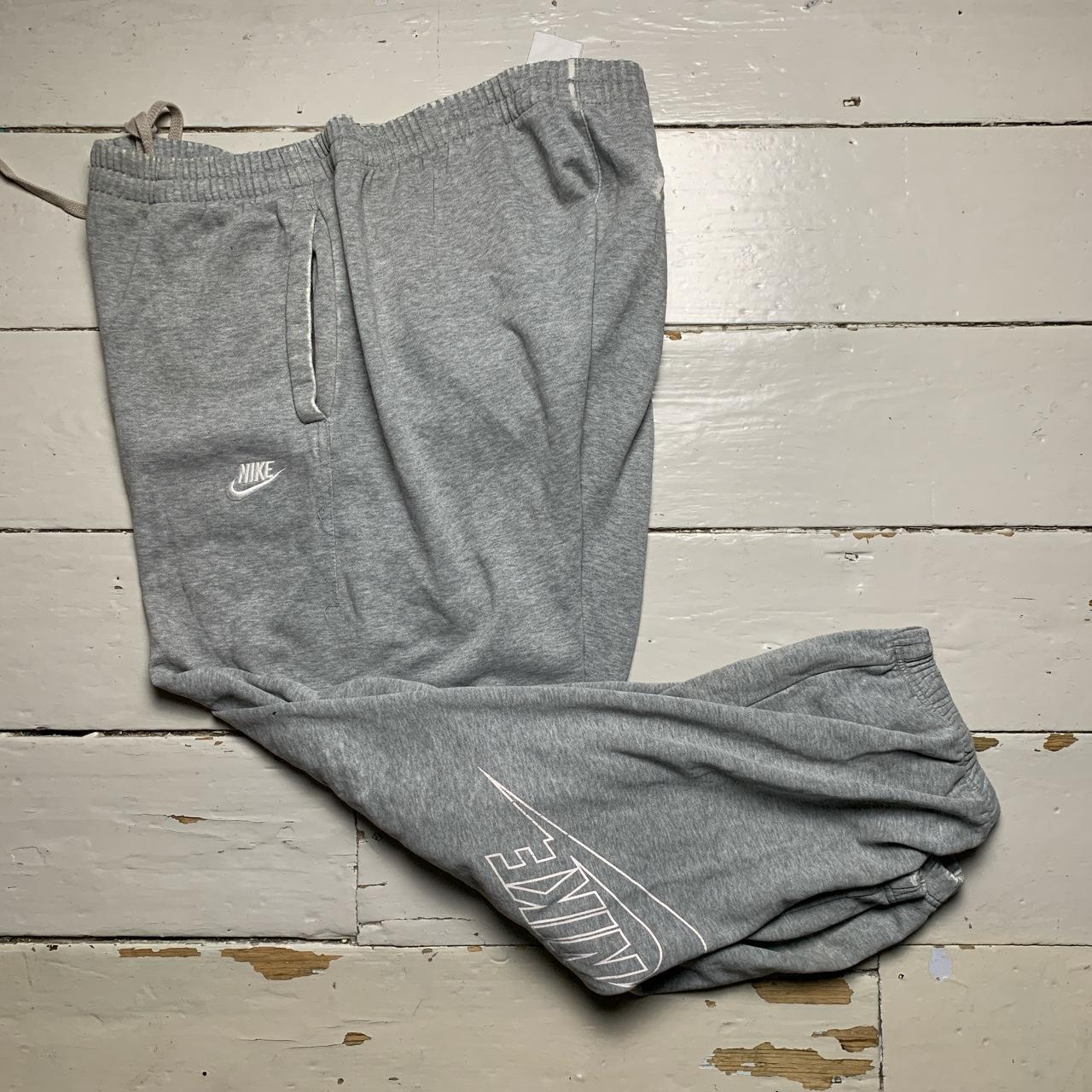 Nike Big Swoosh Grey and White Baggy Joggers