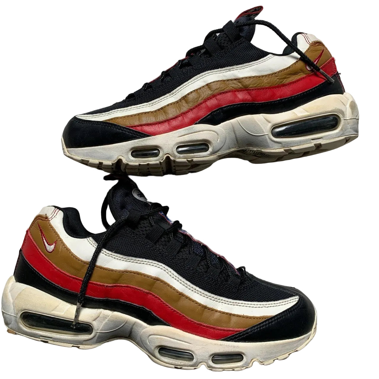Nike Air Max 95 Pull Tab Black White and Red (UK 9)