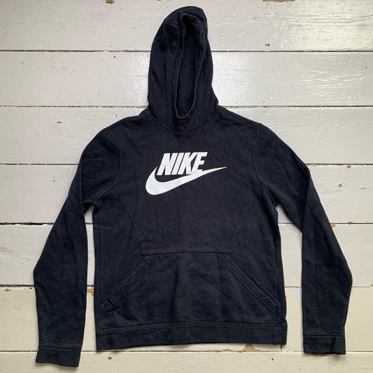 Nike Big Swoosh Black and White Hoodie