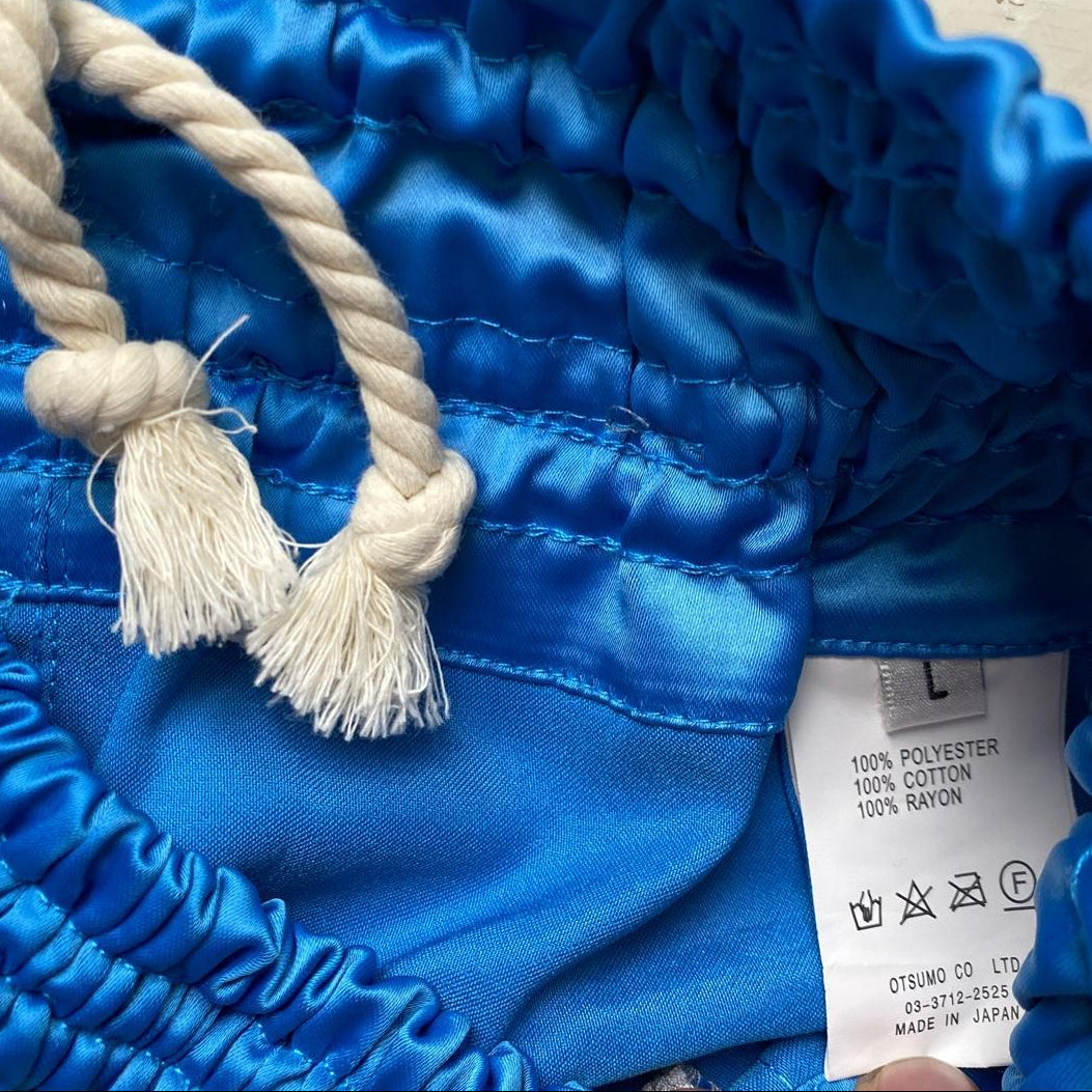 Human Made Muay Thai Blue and Silver Boxing Shorts (L)