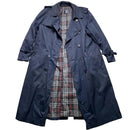 Burberry Burberrys Vintage Navy Nova Check Trench Coat (L)