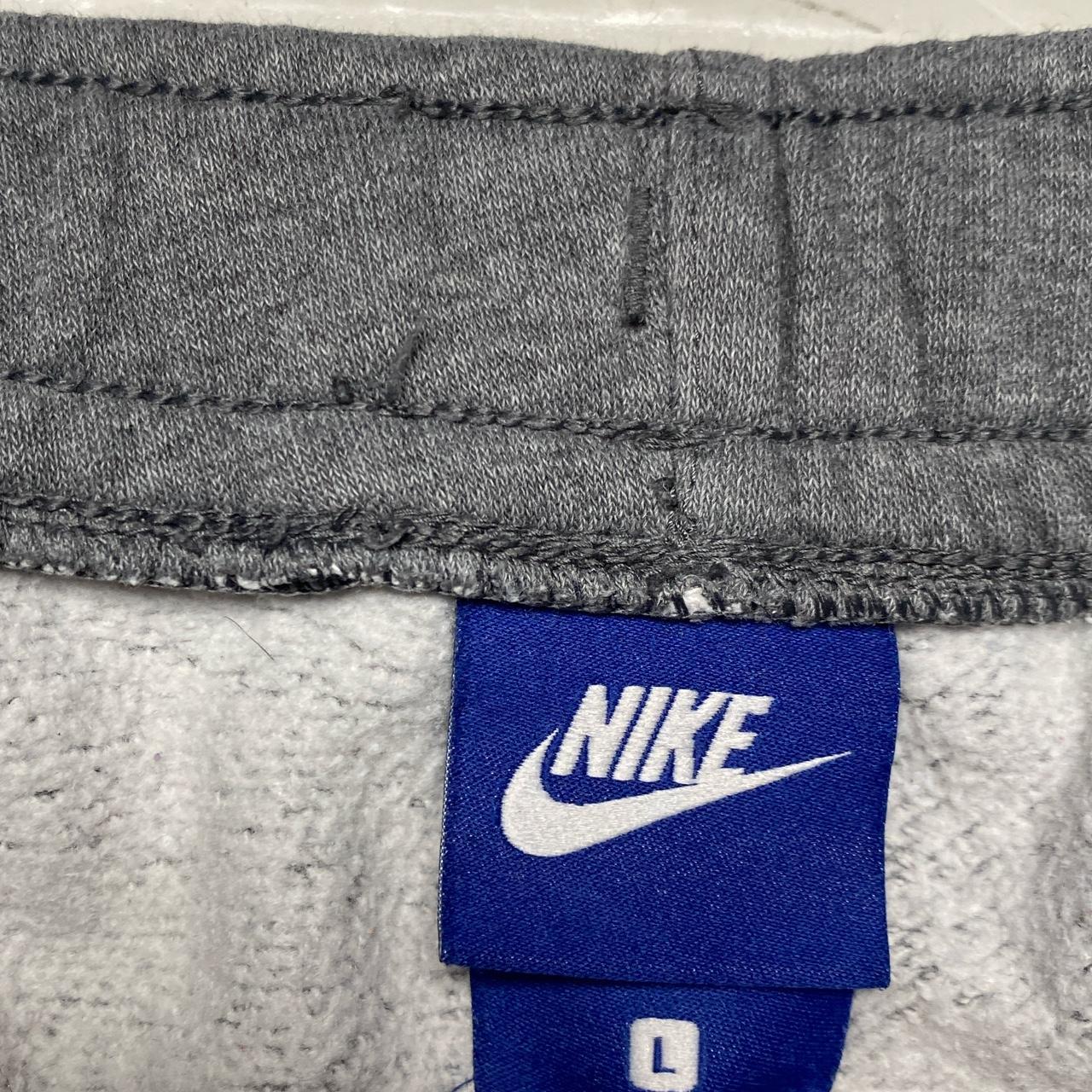 Nike Grey and White Swoosh Baggy Joggers