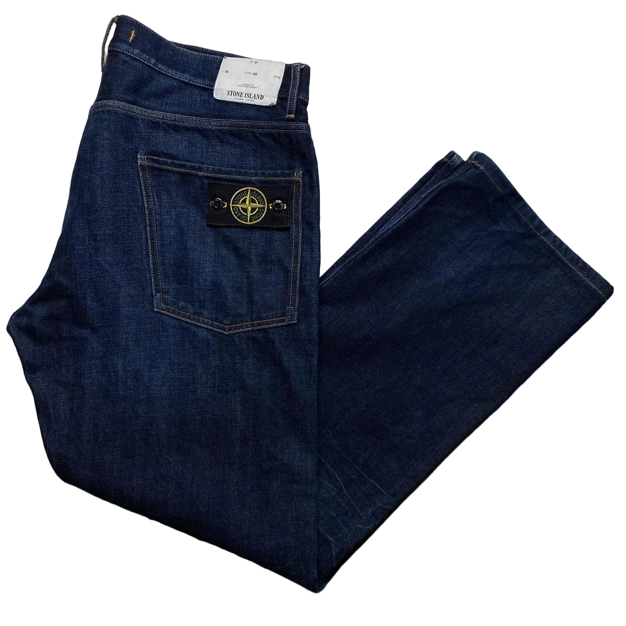 Stone Island Navy Baggy Jeans (36W)