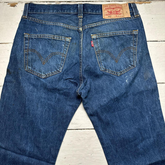 Levis 501 Vintage Navy Distressed Jeans