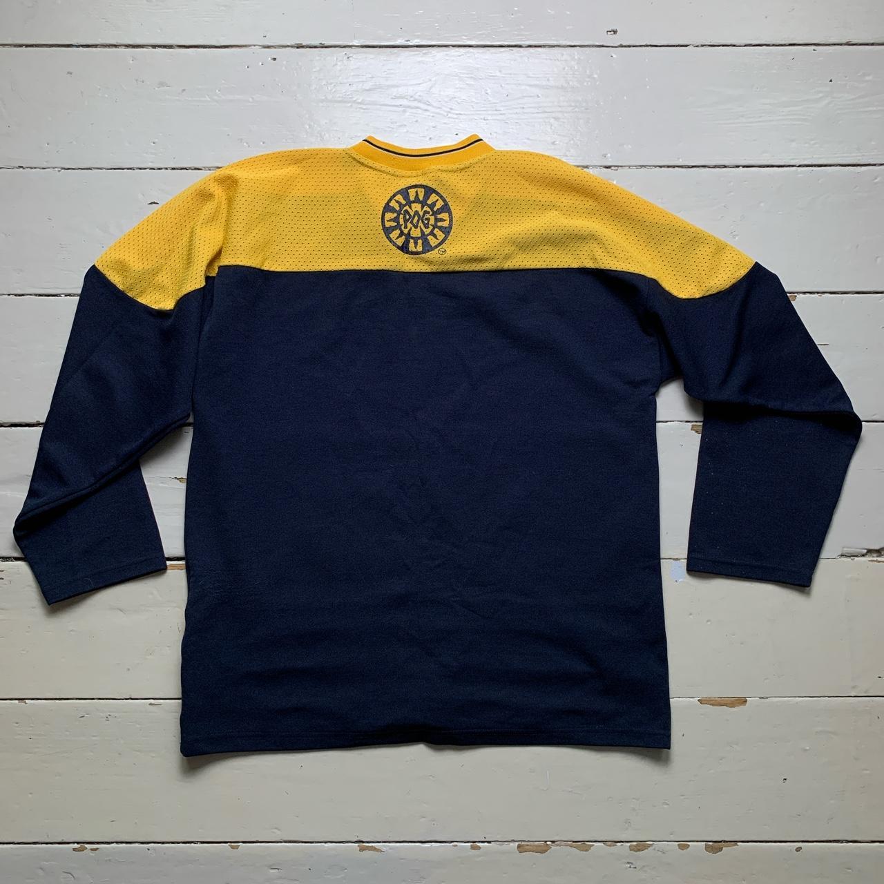 POG Vintage Long Sleeve Hockey Style Skateboarding Jersey