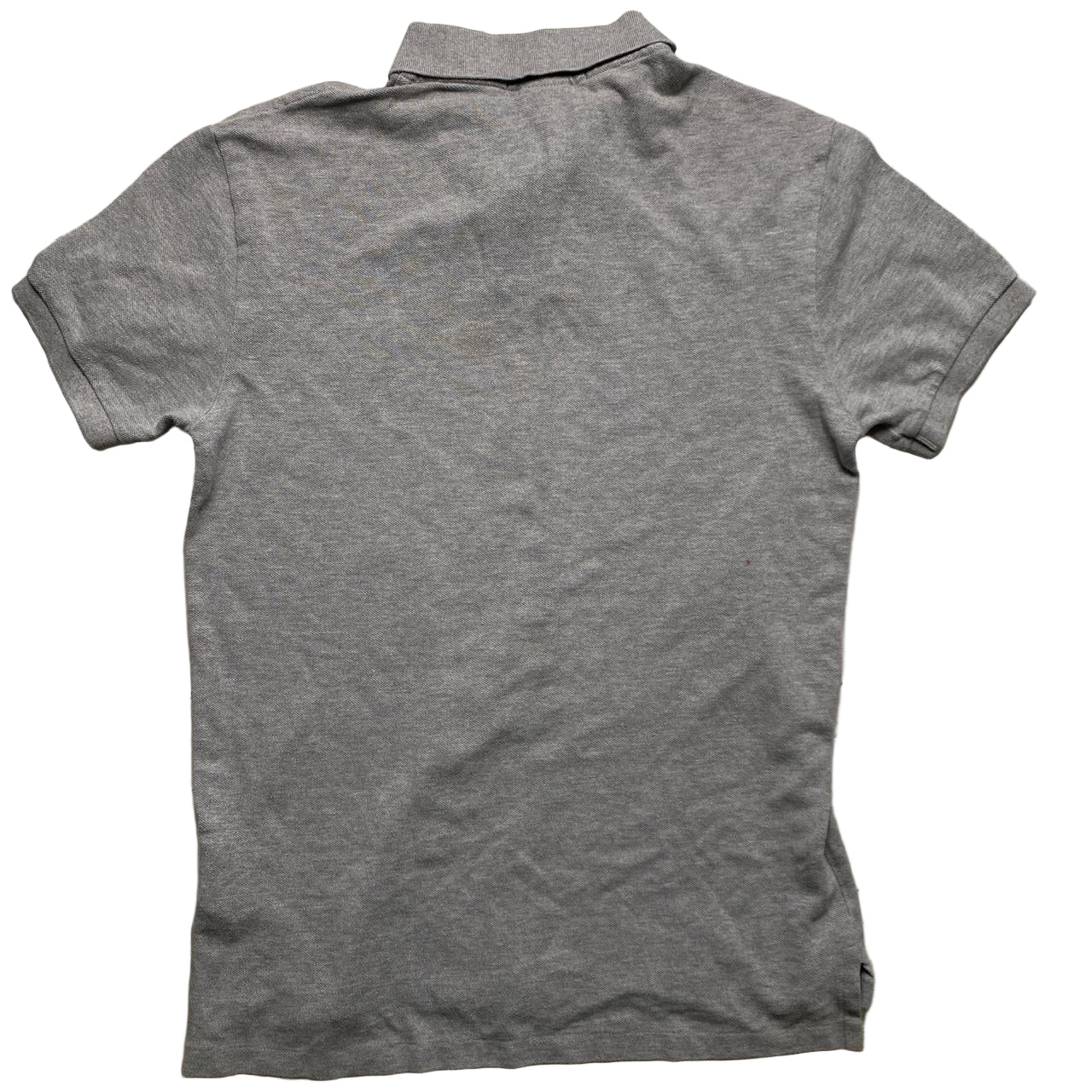Polo Ralph Lauren Grey and Navy Short Sleeve Polo Shirt (M)