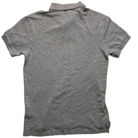 Polo Ralph Lauren Grey and Navy Short Sleeve Polo Shirt (M)