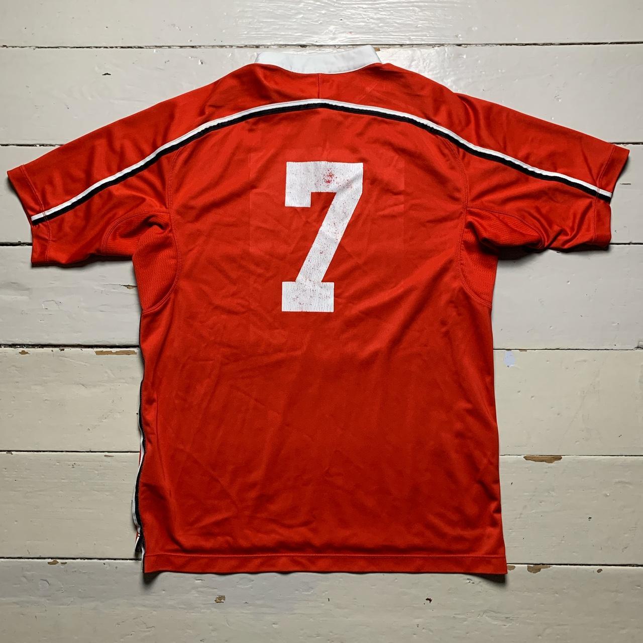 Nike Vintage Number 7 Polo Jersey Red and White