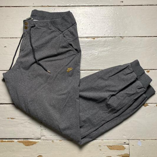 Nike Vintage Swoosh Grey and Yellow Baggy Joggers