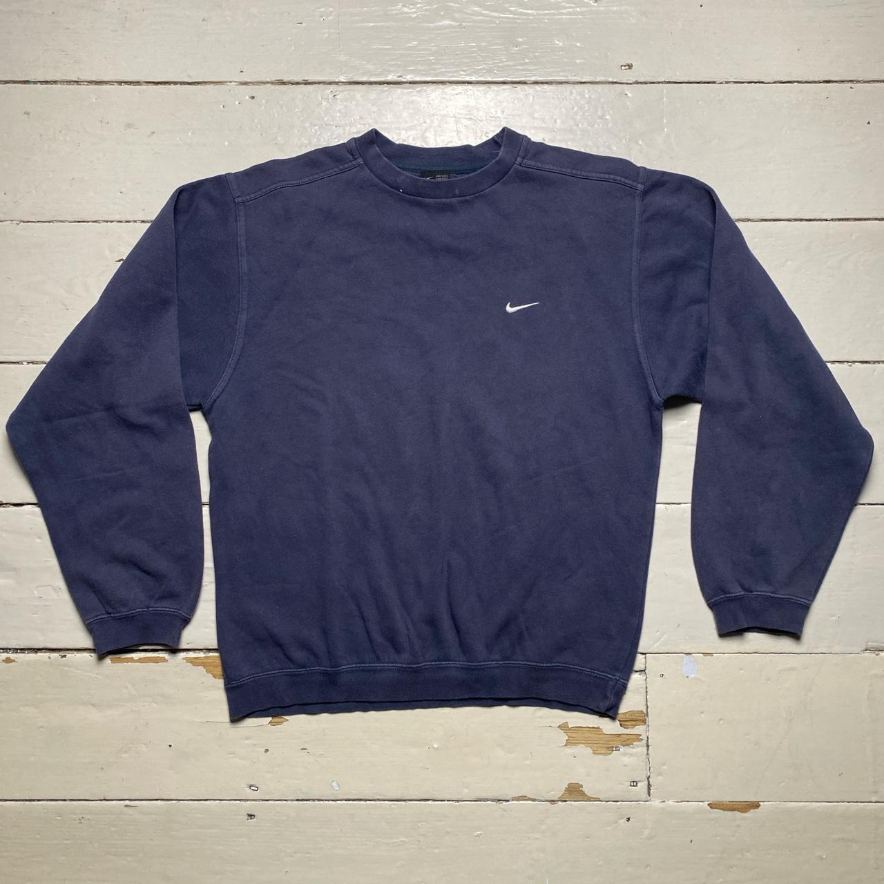 Nike Swoosh Vintage Jumper Navy and White