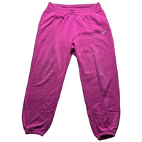 Nike Pink and White Swoosh Baggy Jogger Bottoms (XL)