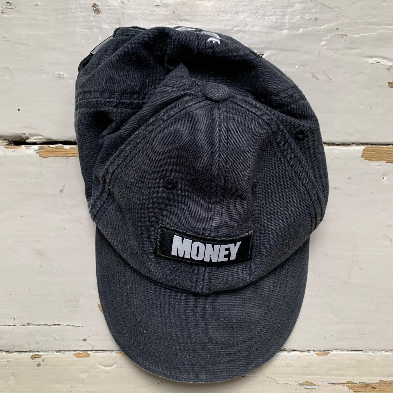 Money Clothing Black and White Cap