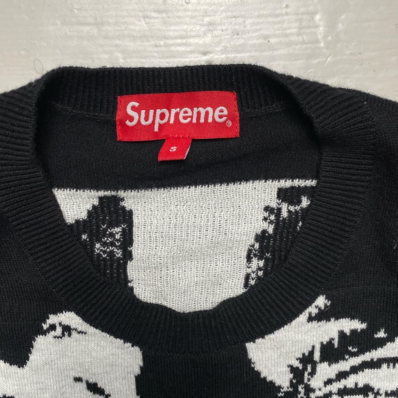 Supreme Big Cats Tiger Cheetah Black and White Jacquard Jumper