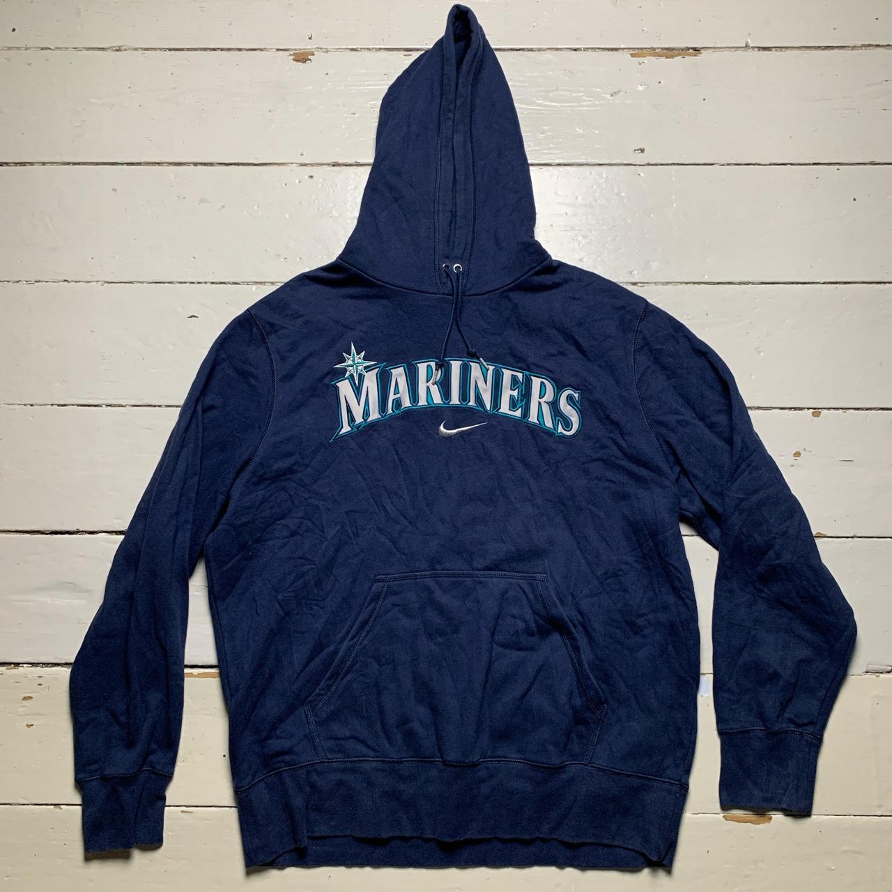 Nike Centre Swoosh Mariners Navy Vintage Hoodie