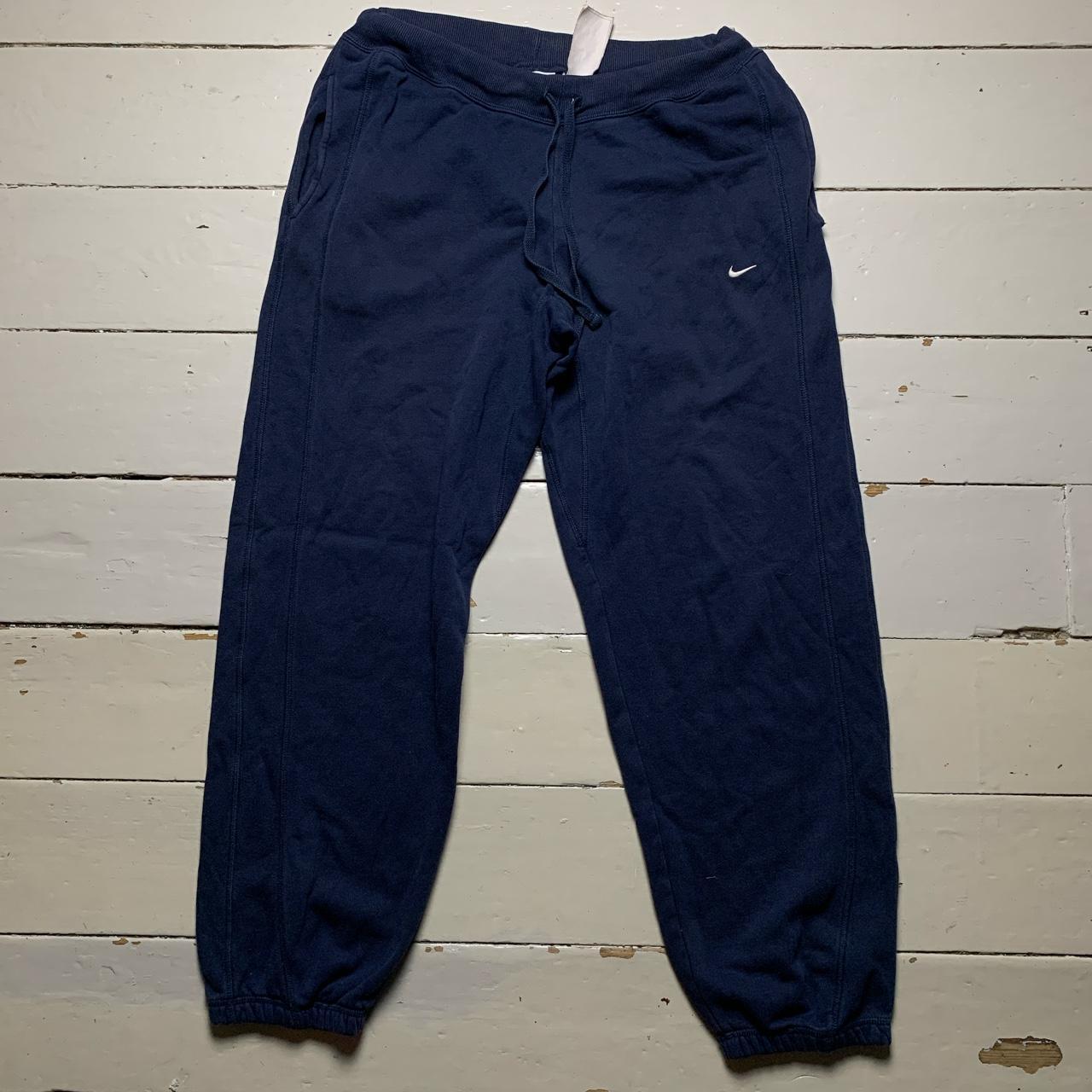 Nike Vintage Navy and White Swoosh Joggers