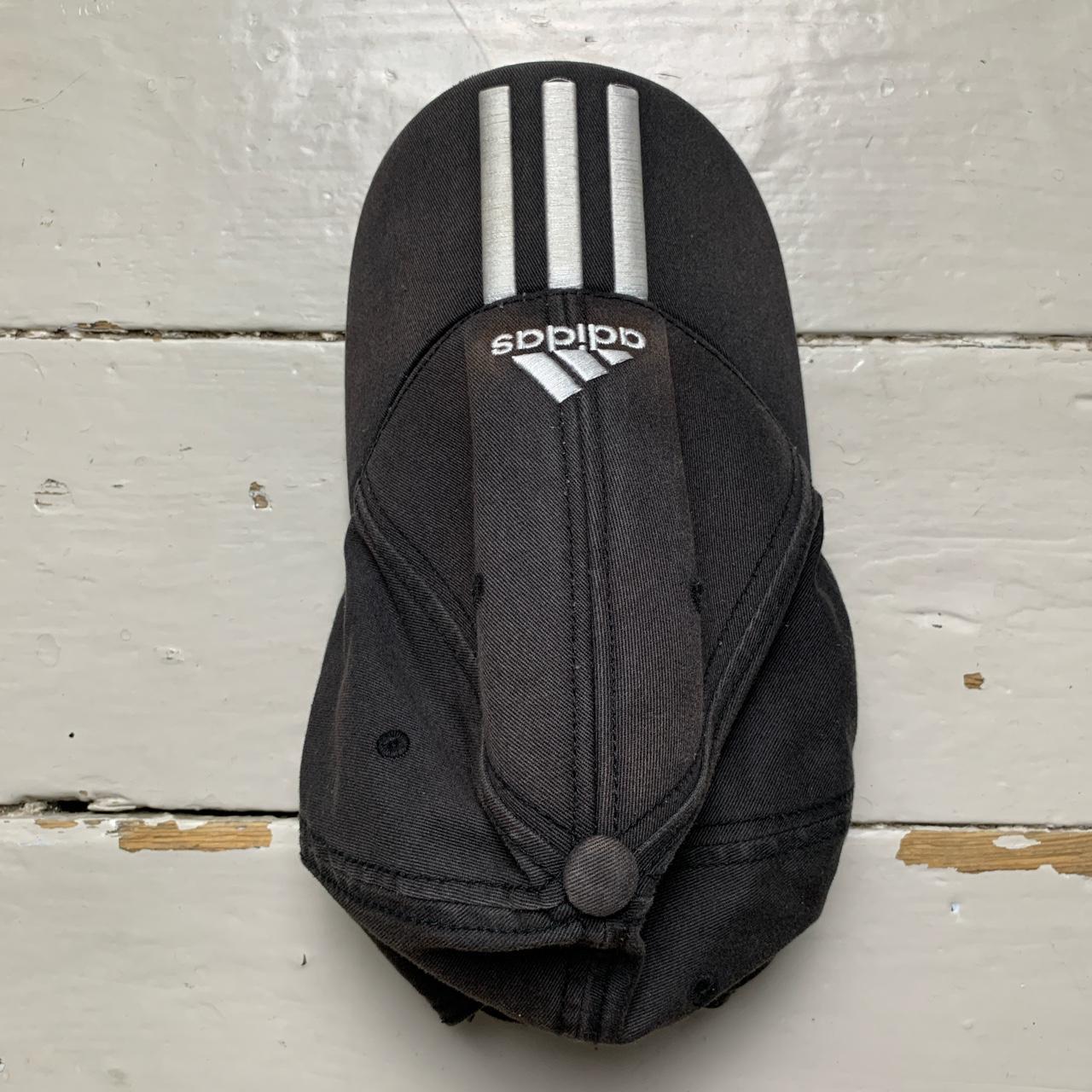 Adidas 3 Stripe Black and White Cap