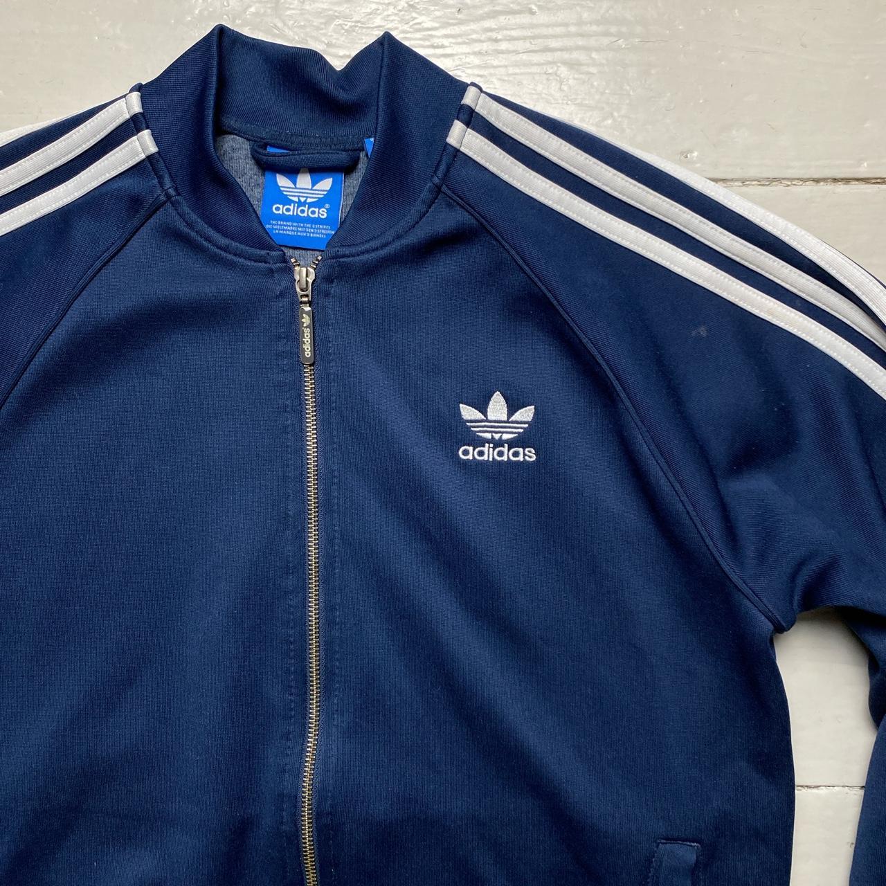 Adidas Originals SST Navy and White 3 Stripe Tracksuit Jacket