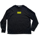 Kith Black and Felt Neon Yellow Long Sleeve Light Jumper (XL)