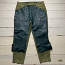 Nyman Swed Team Army Green Soft Velour Cotton and Leather Hunter Trousers