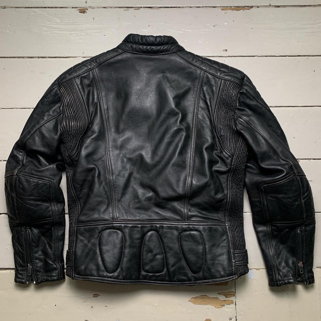 Triumph Motorhead UK Vintage Black Leather Motorcycle Jacket