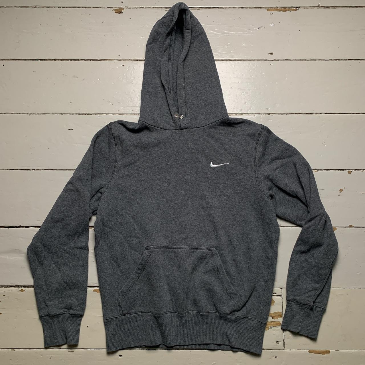 Nike Swoosh Grey and White Hoodie