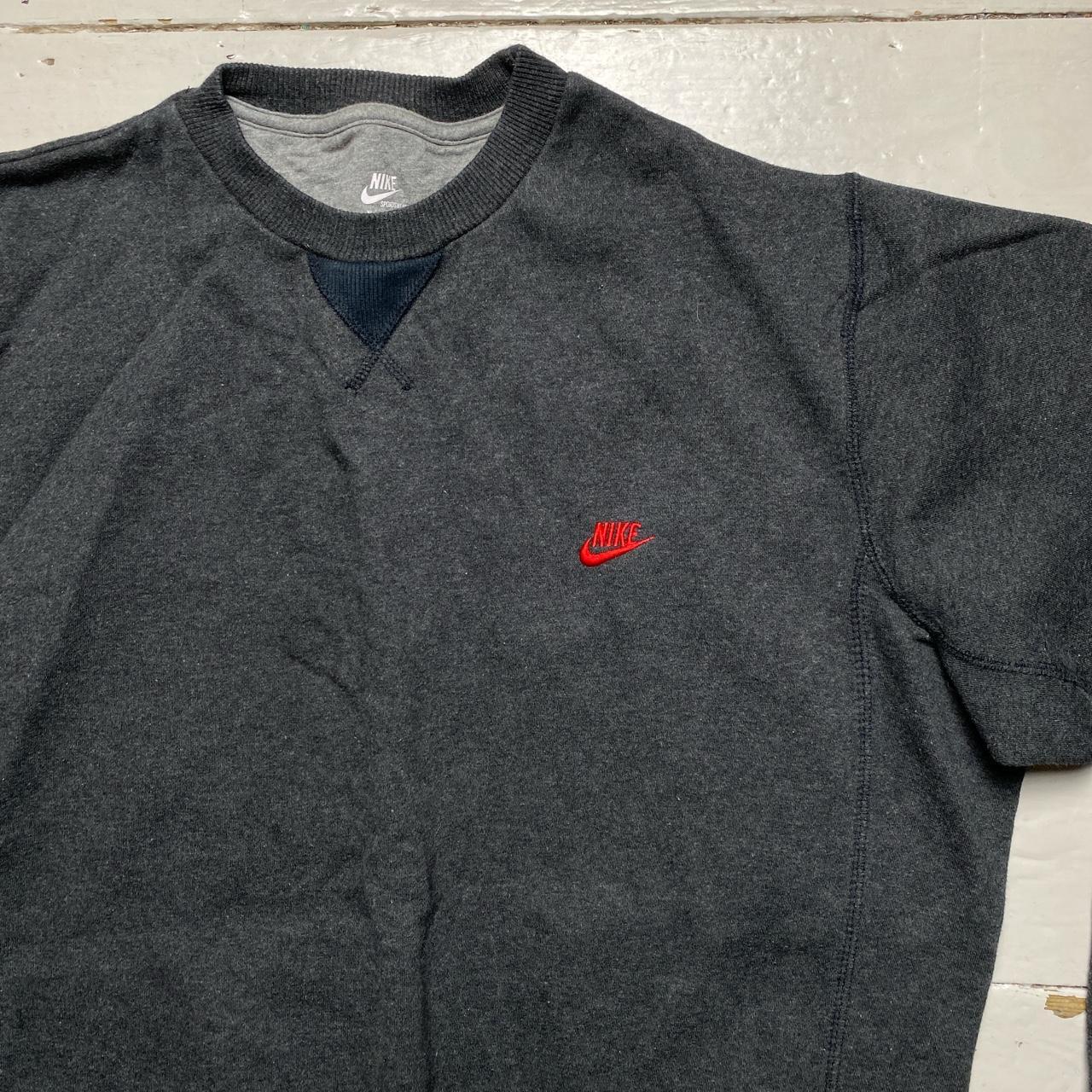 Nike Swoosh Grey and Red Jumper