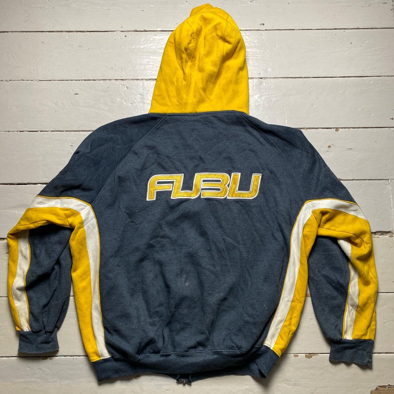 FUBU Vintage 90’s Baggy Grey and Yellow Hoodie