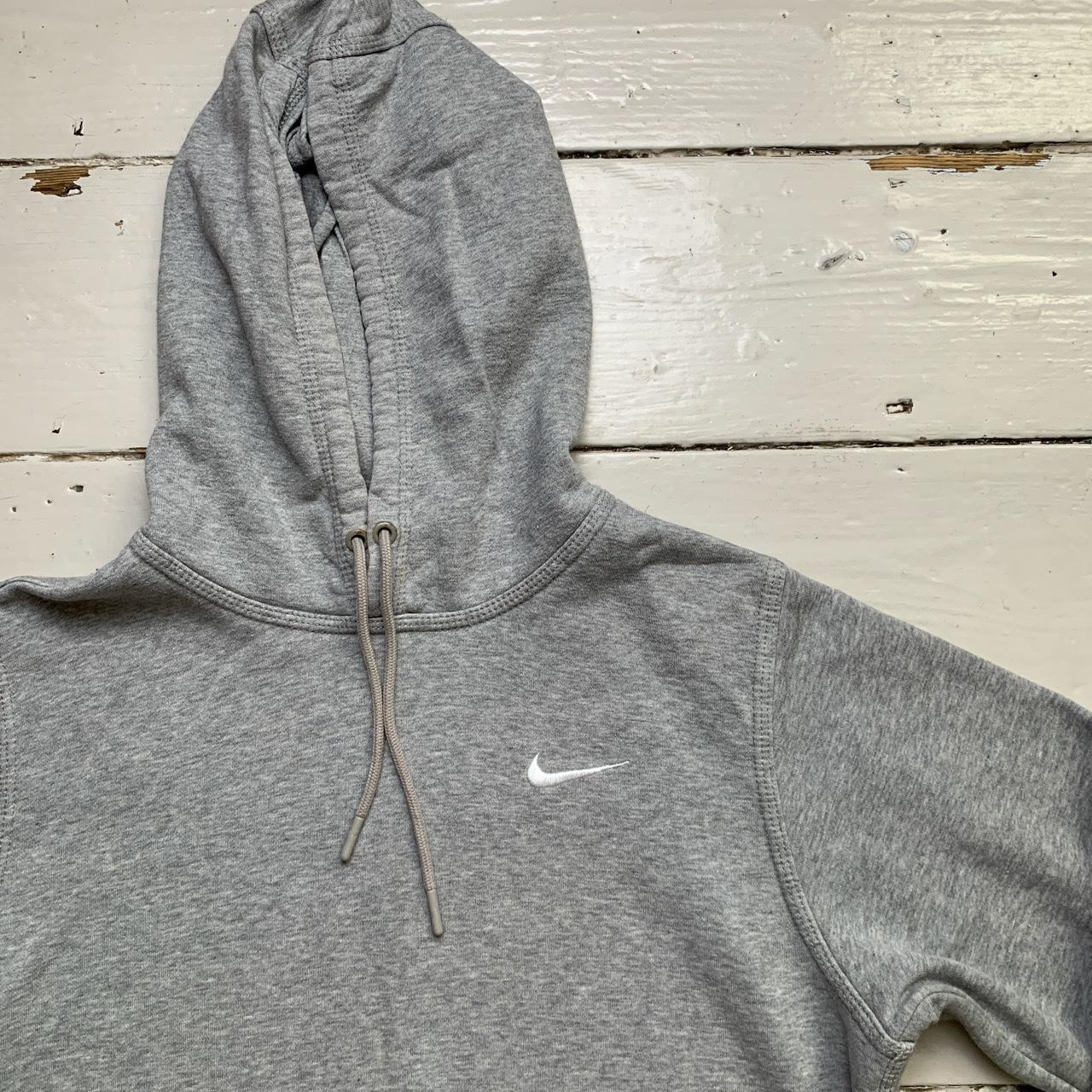 Nike Swoosh Grey and White Hoodie