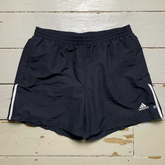 Adidas Vintage Shell Track Pant Shorts Navy and White