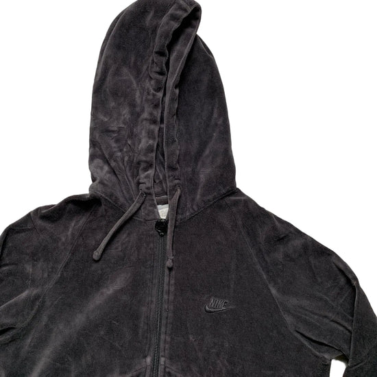 Nike Velour Black Hoodie (XS)