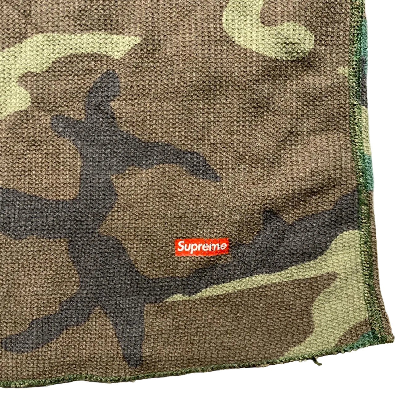 Supreme Camouflage Box Logo Thermal Waffle Hanes Long Sleeve T Shirt (L)
