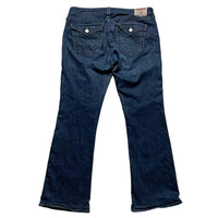 True Religion Becky Womens Navy White Stitch Jeans (32W)