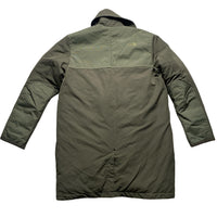 The North Face Windwall Khaki Green Camo Puffer Trench Coat (M)