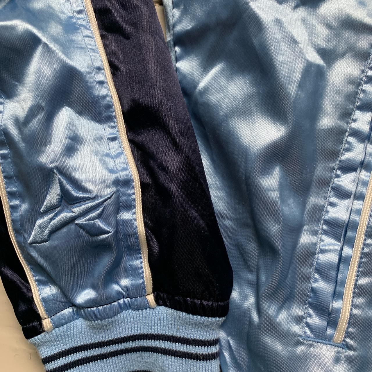 Avirex Satin Baby Blue and Navy Bomber Jacket