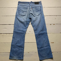 Levis 527 Distressed Light Blue Jeans