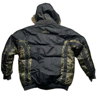 Down Impact Digi Camouflage Reversible Black Puffer Coat (L)