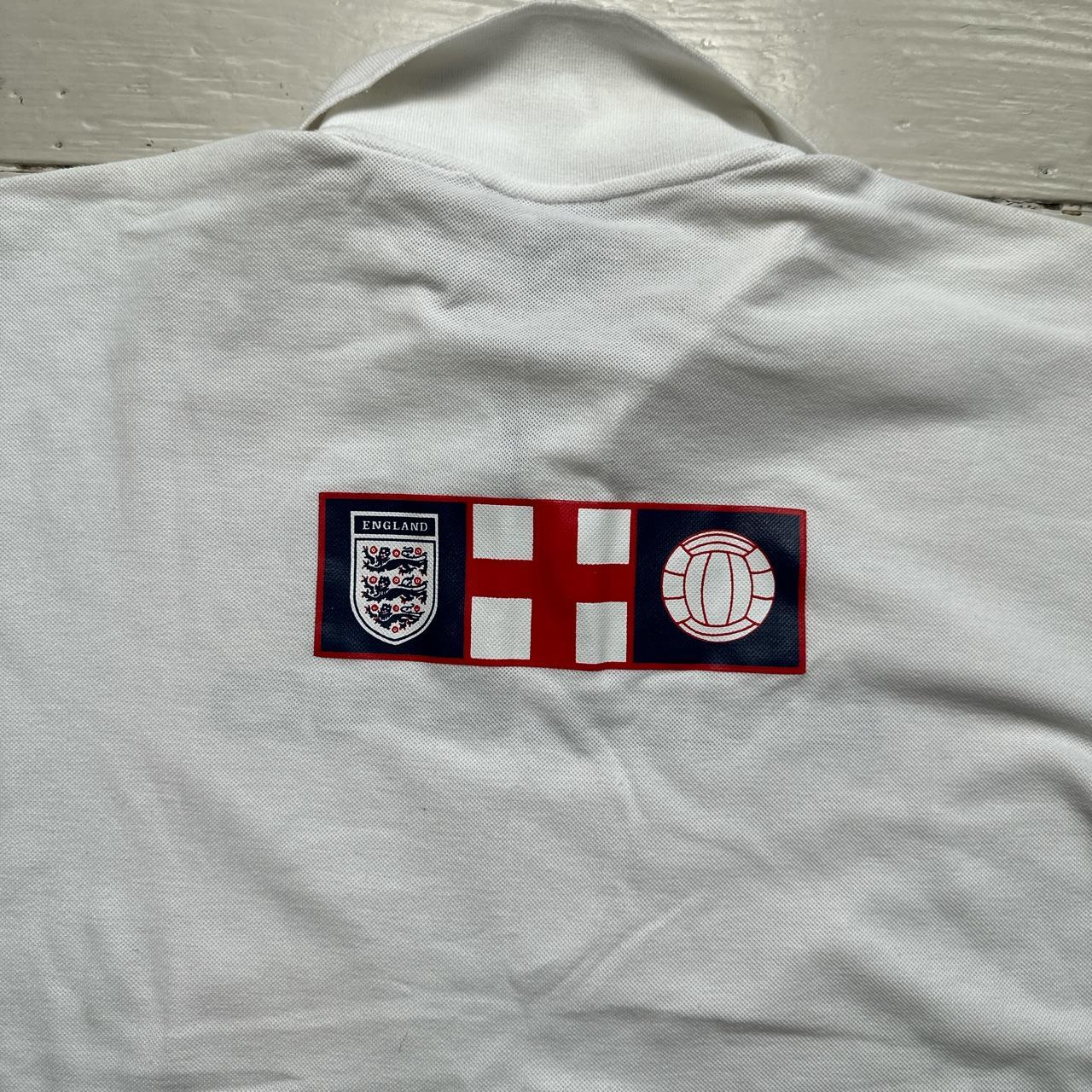 England Admiral Vintage White Polo Shirt