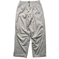 Nike Swoosh Vintage Baggy Track Pant Shell Bottoms Cream and Grey (XL)
