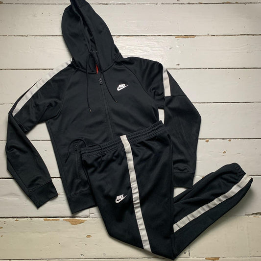 Nike Black and White Swoosh Full Tracksuit