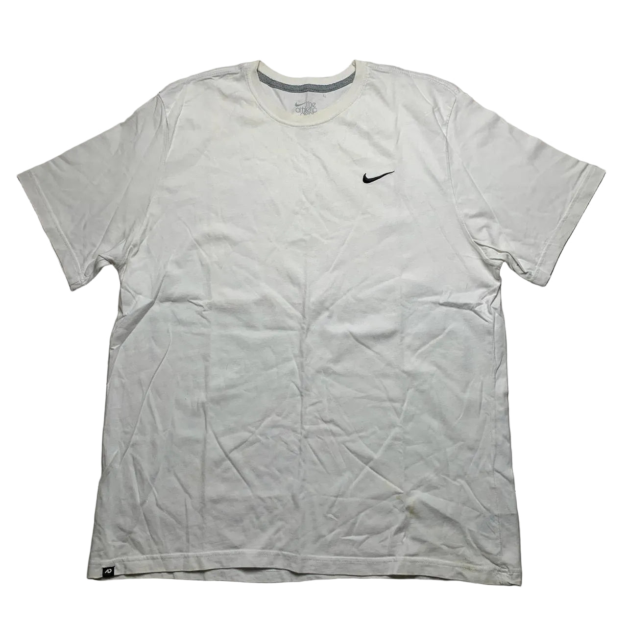 Nike Swoosh White and Black T Shirt (2XL)