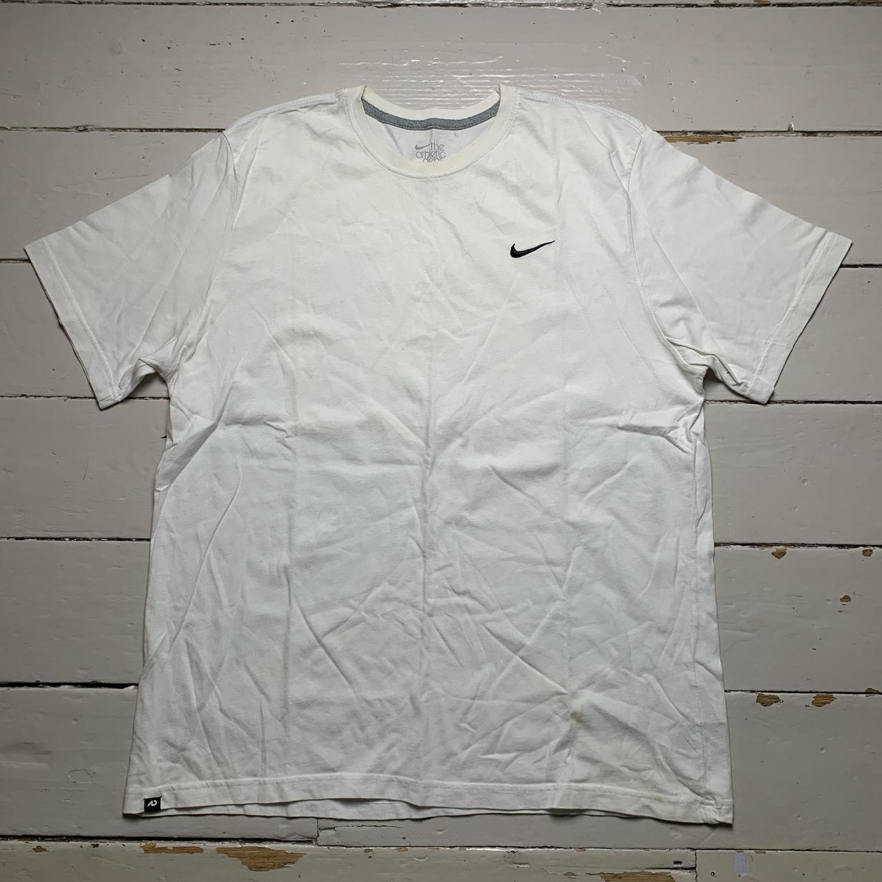 Nike Swoosh White and Black T Shirt