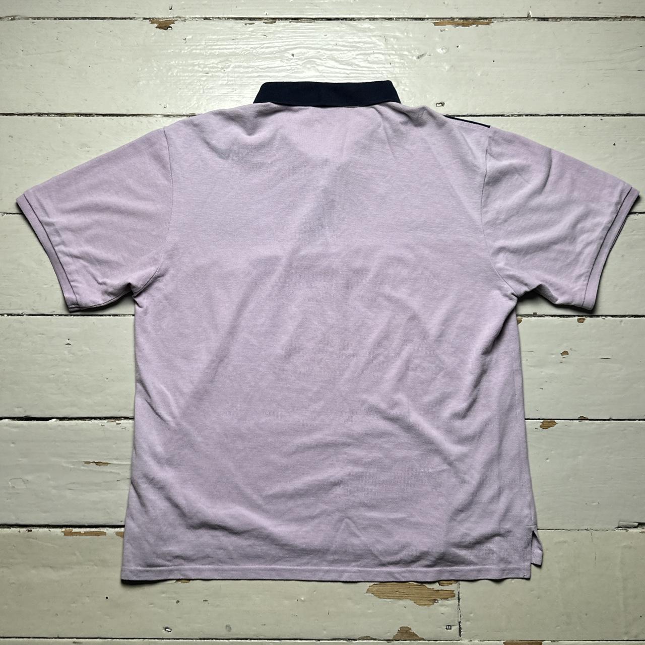 YSL Yves Saint Laurent Vintage Lavender Purple and Navy Polo Shirt