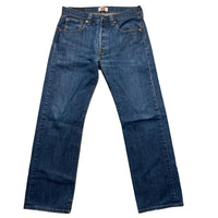 Levis 501 Dark Navy Stonewashed Jeans (32W)